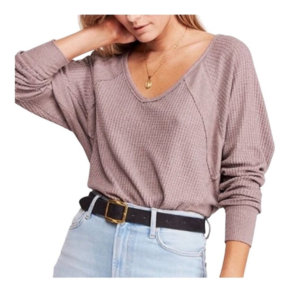 Free People We The Free Santa Clara Thermal Top Tan Size XS